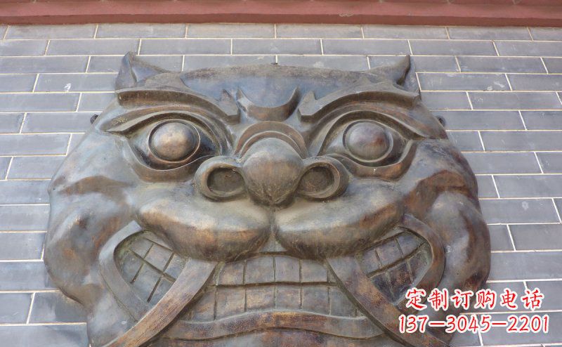 张家口狴犴古代神兽铜浮雕