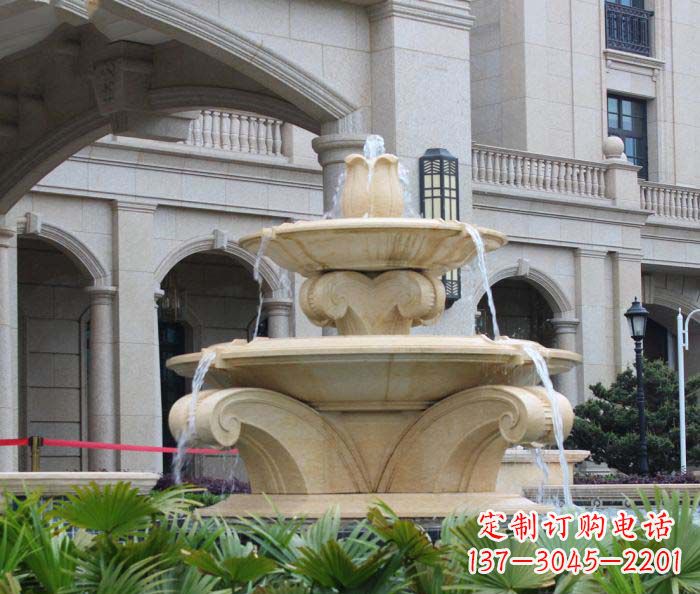 张家口别墅景观欧式喷泉石雕_1