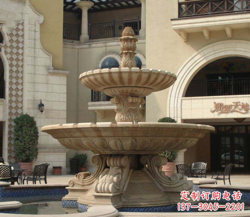 张家口别墅景观石雕大型喷泉雕塑 (2)