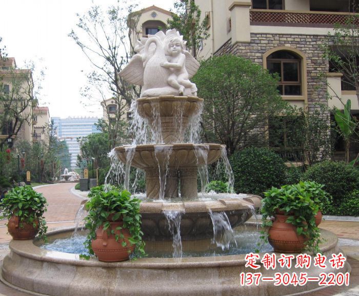 张家口天使之泉——别墅景观石雕