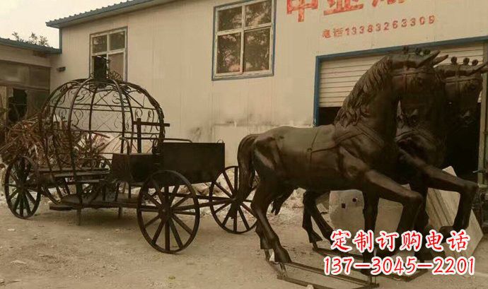 张家口玻璃钢欧式马车雕塑精美艺术品