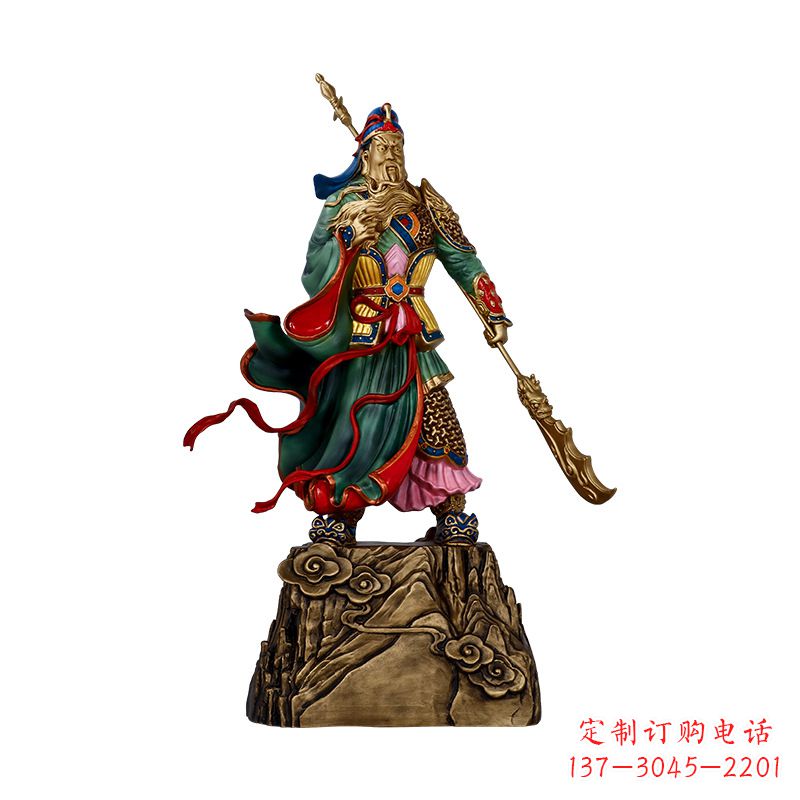 张家口玻璃钢制关羽雕塑