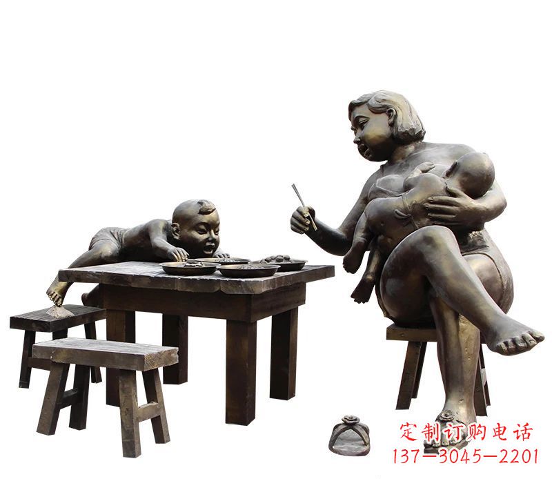 张家口母爱雕塑儿童公园中的精美雕塑