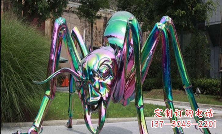 张家口不锈钢彩色蚂蚁雕塑艺术美化公园景观