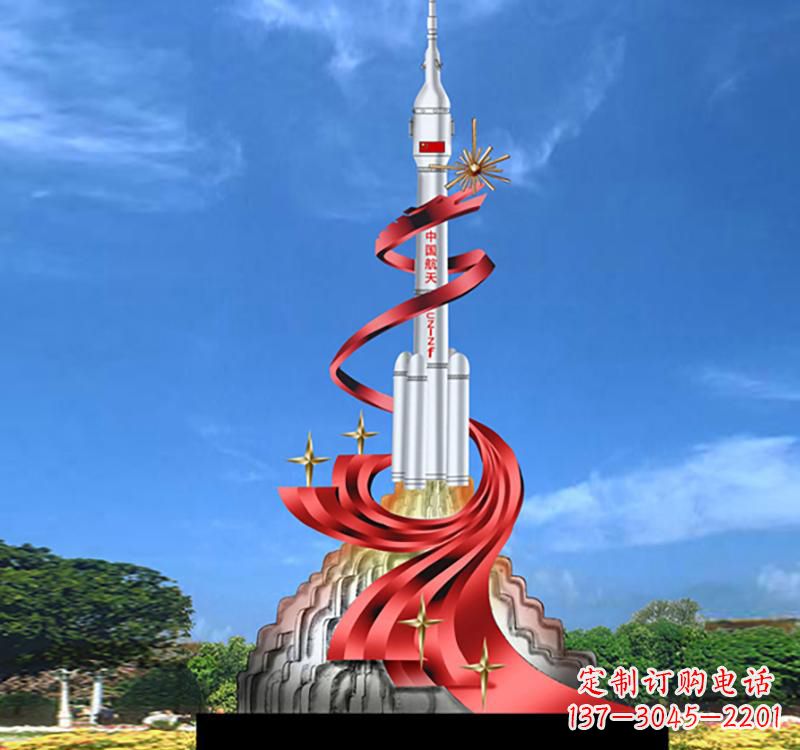 张家口嫦娥飞天——不锈钢嫦娥雕塑