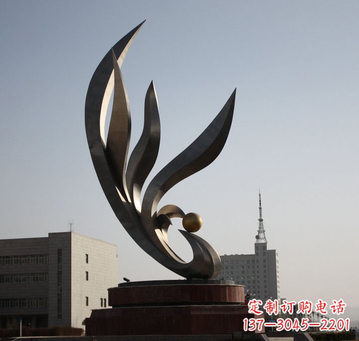张家口不锈钢凤凰雕塑传承凤凰文化的艺术精品