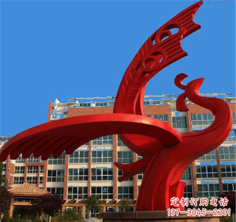 张家口不锈钢城市凤凰 雕塑