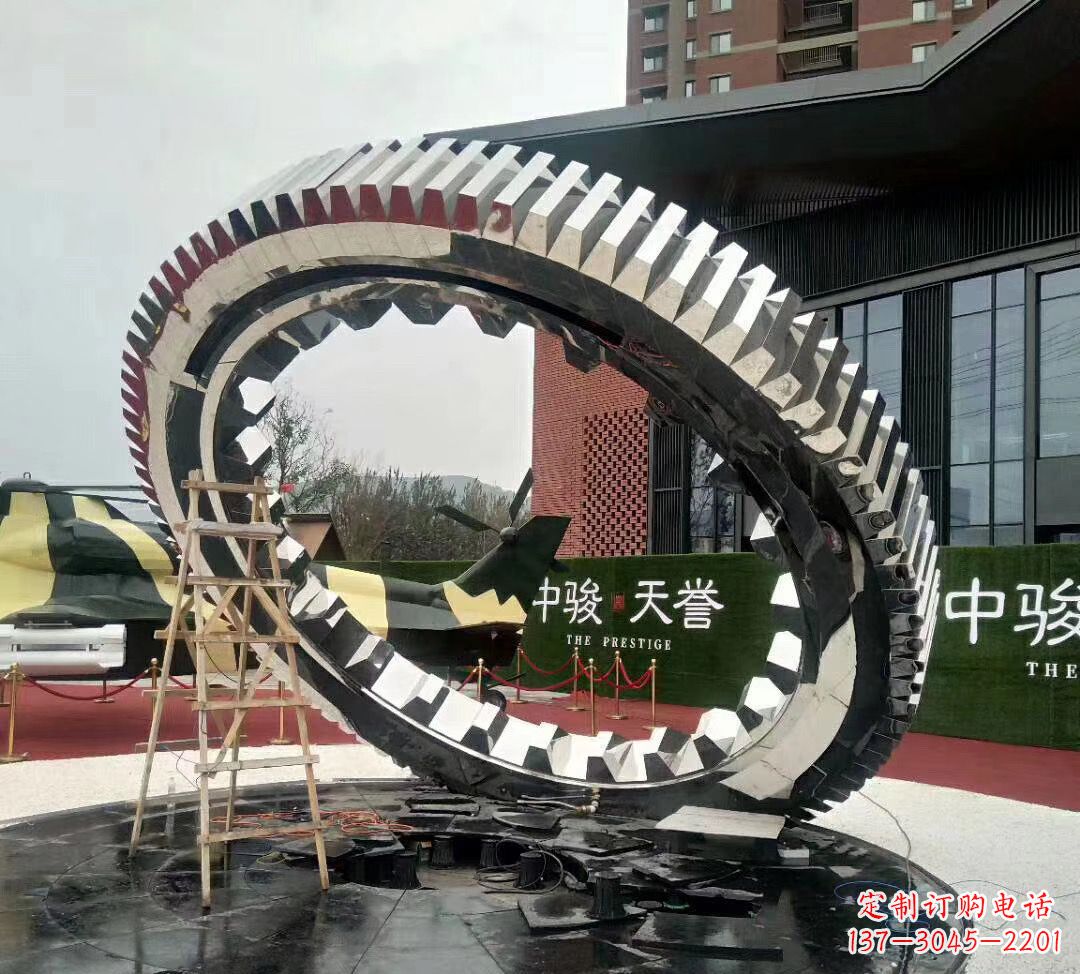 张家口不锈钢齿轮雕塑以科技艺术的形式演绎动力