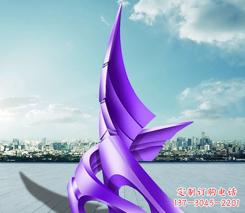 张家口不锈钢船帆雕塑静谧的海洋美景