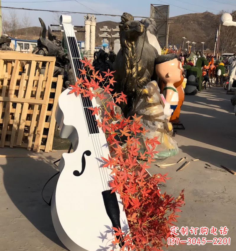 张家口不锈钢大提琴雕塑—精致的艺术精品