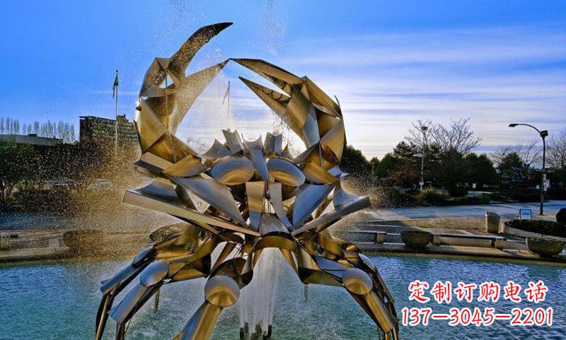 张家口精美不锈钢螃蟹雕塑