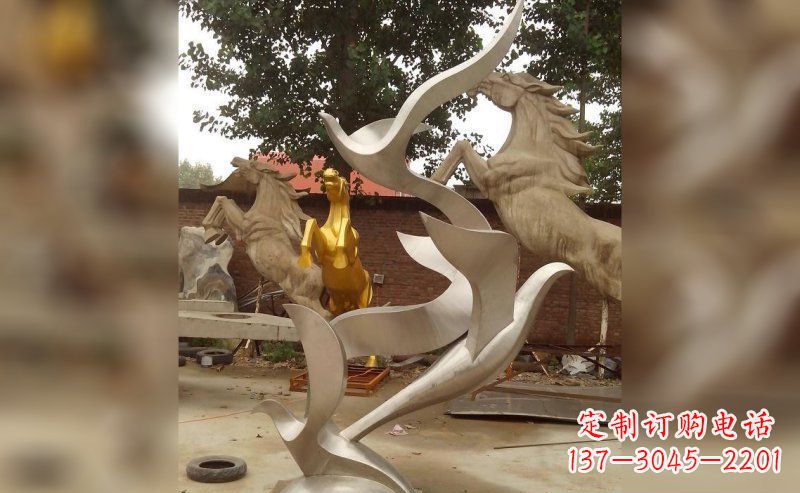 张家口不锈钢大雁雕塑