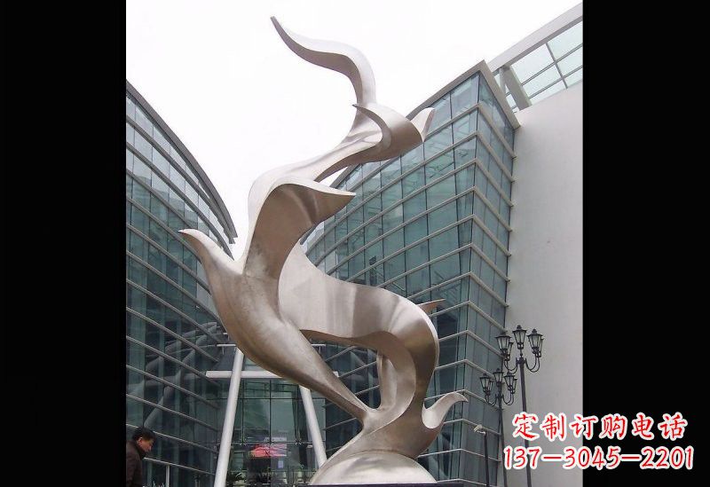 张家口精美的不锈钢大雁雕塑
