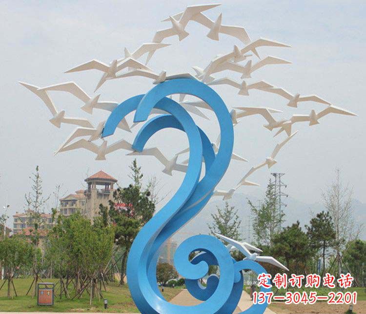 张家口不锈钢大雁雕塑传承传统文化的象征
