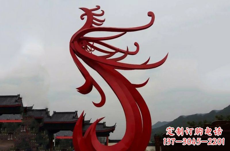 张家口精美不锈钢凤凰雕塑