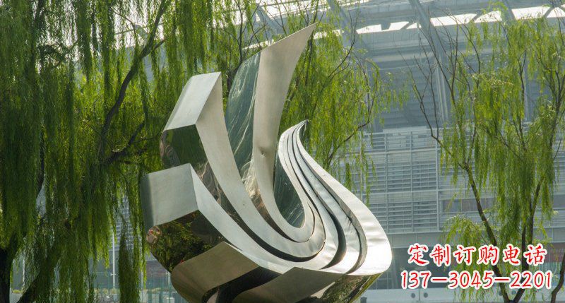 张家口不锈钢凤凰雕塑美丽的象征