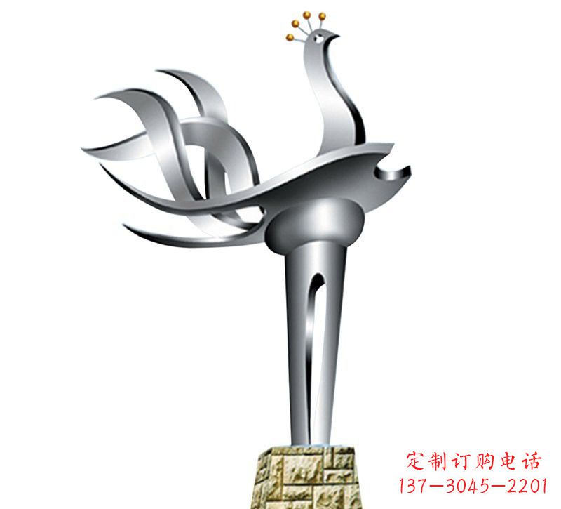 张家口不锈钢凤凰雕塑——精致的艺术之作