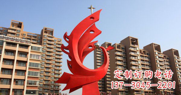 张家口凤凰灿烂的不锈钢雕塑