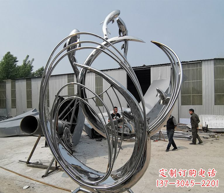 张家口精美不锈钢跃龙门雕塑