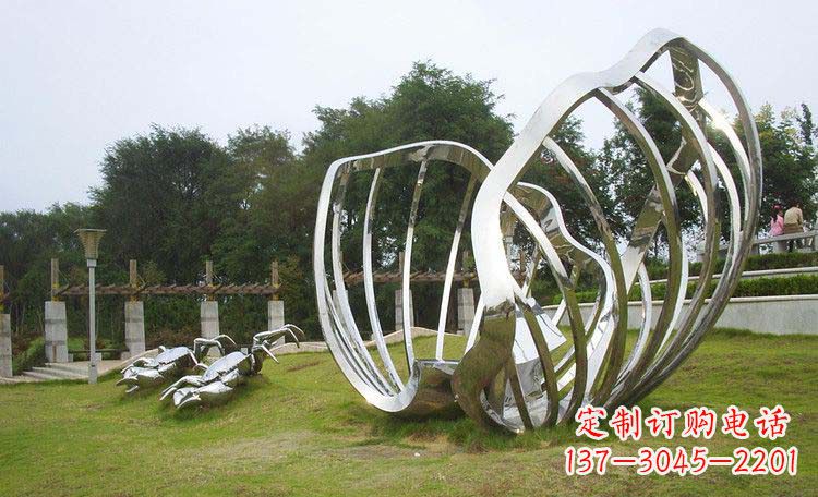 张家口不锈钢贝壳雕塑的美