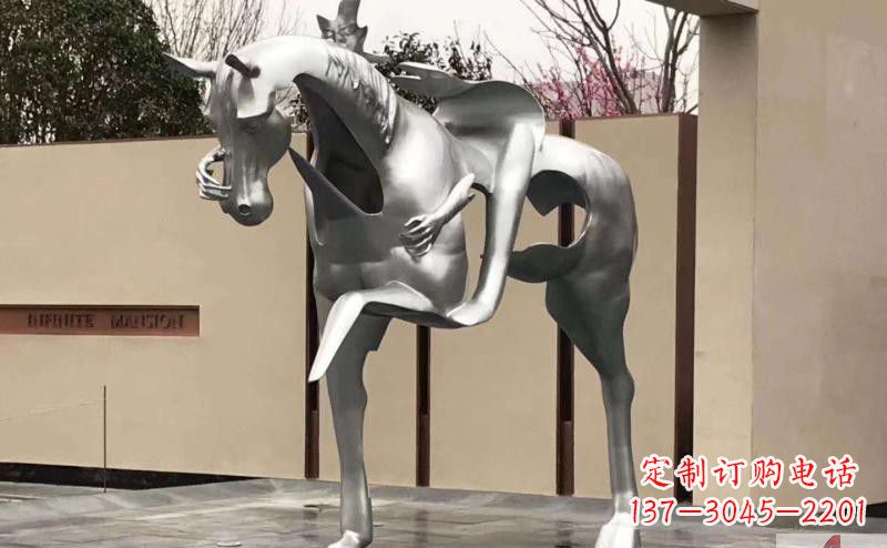张家口不锈钢骑马雕塑精美外形与经久耐用