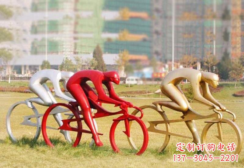 张家口不锈钢自行车雕塑