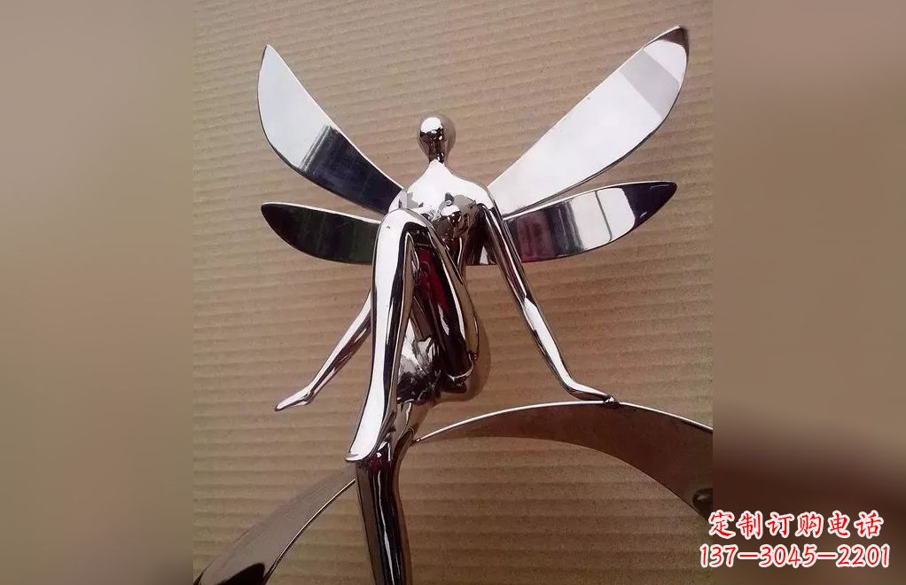 张家口不锈钢天使雕塑