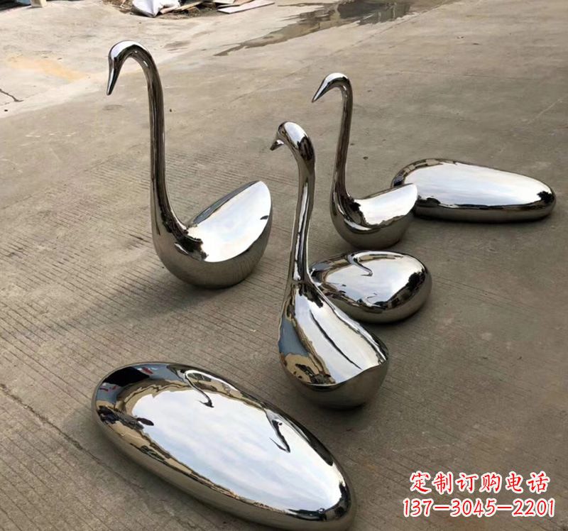 张家口不锈钢抽象仙鹤雕塑
