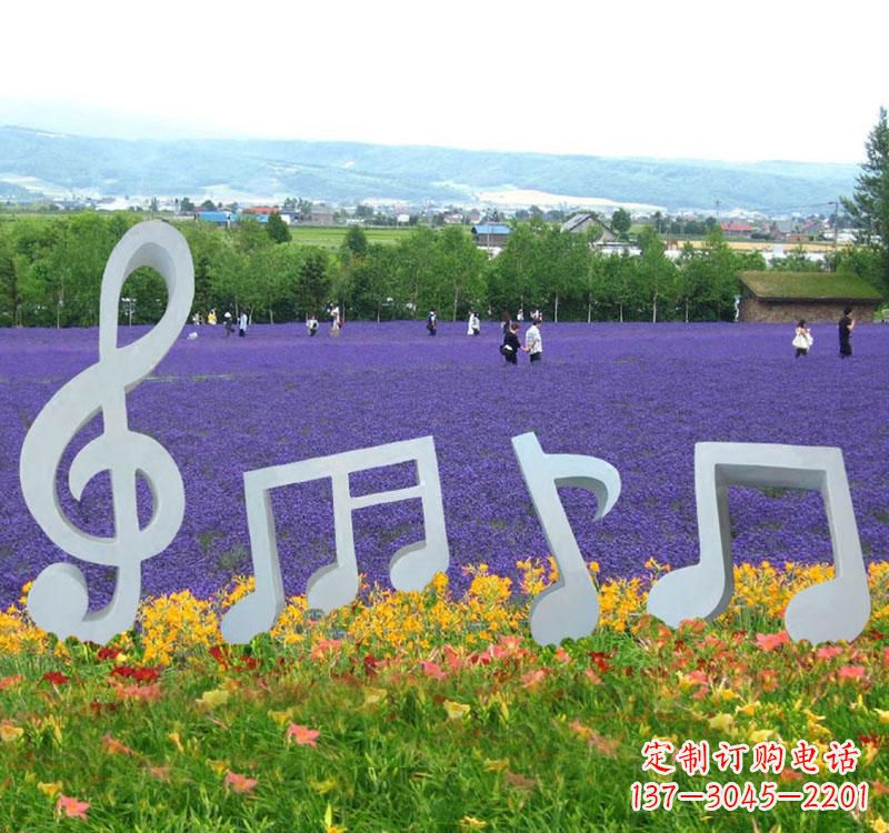 张家口精美不锈钢音符雕塑