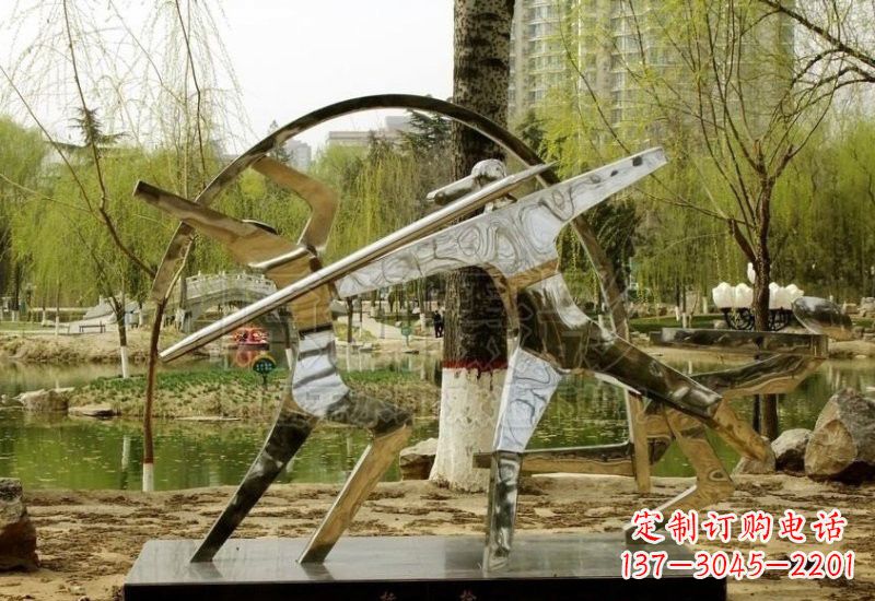 张家口不锈钢运动员雕塑