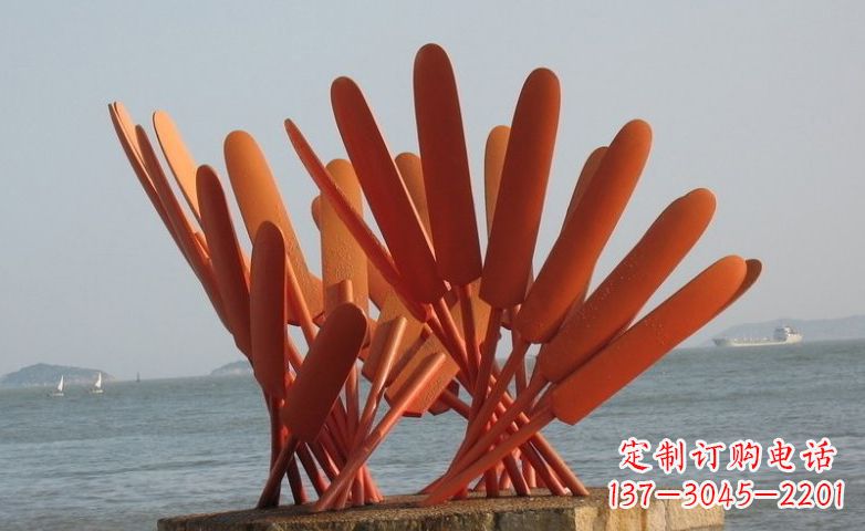 张家口精美不锈钢船桨雕塑
