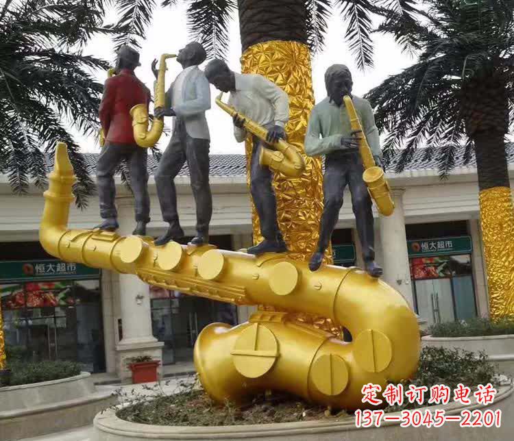 张家口不锈钢萨克斯雕塑精美绝伦
