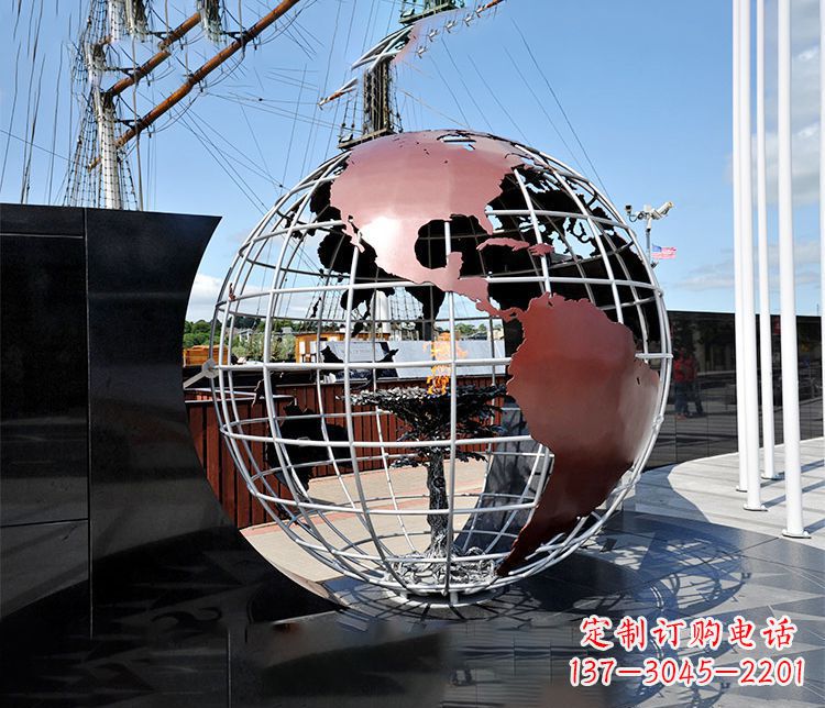 张家口不锈钢大型地球仪雕塑精美纳米艺术