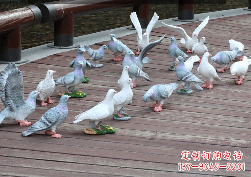 张家口精致的不锈钢鸽子雕塑