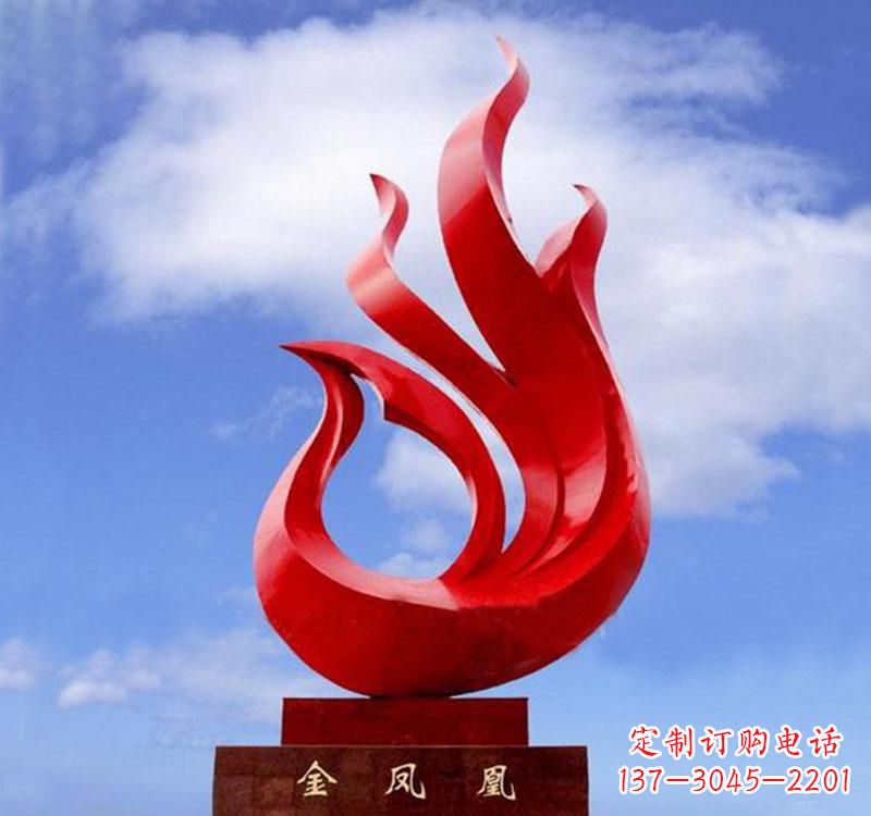 张家口不锈钢凤凰雕塑——精致灵动的艺术品