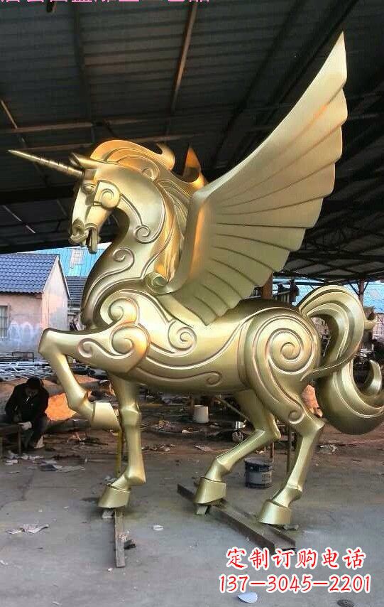 张家口不锈钢独角兽雕塑铸造精美绝伦