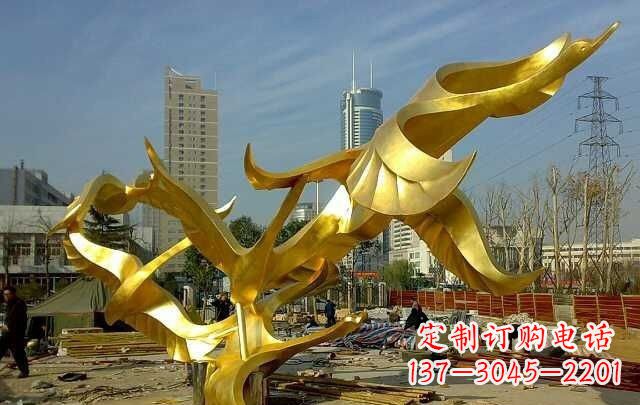 张家口不锈钢飞翔的天鹅雕塑