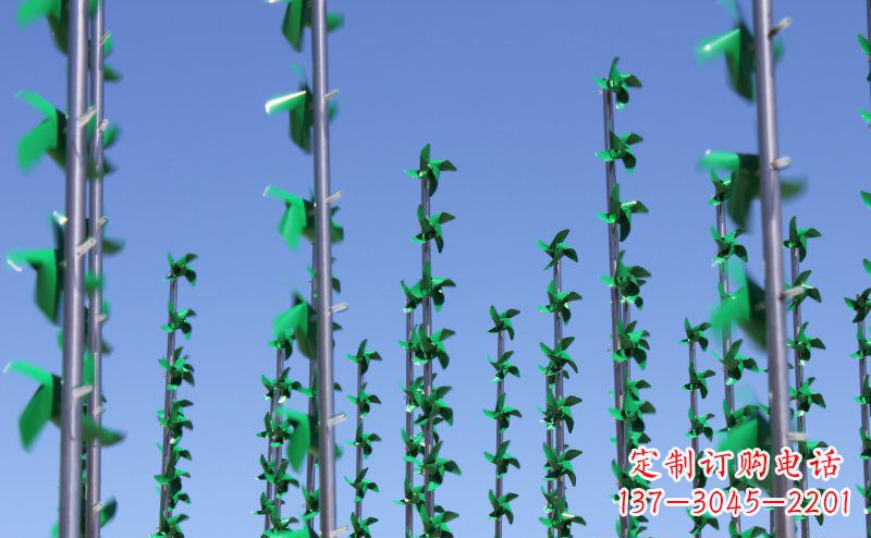 张家口不锈钢风车雕塑灵动而又精致