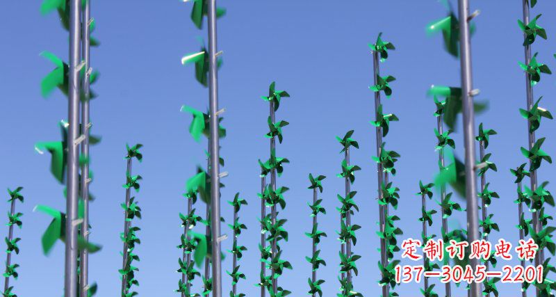张家口螺旋风车给广场景观带来的旋转欢乐