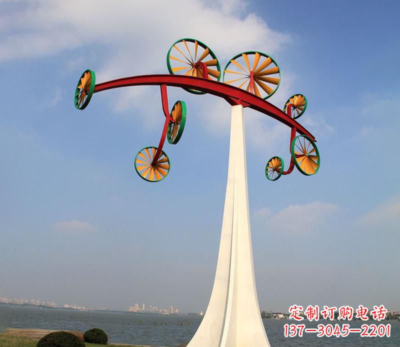 张家口不锈钢风车雕塑艺术美学的完美结合