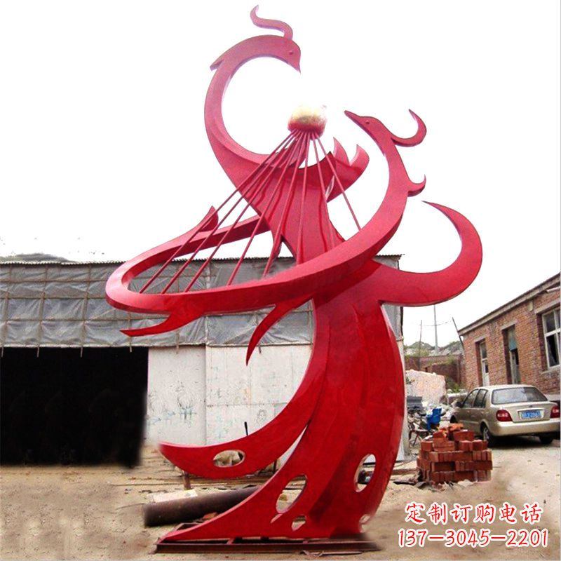 张家口不锈钢凤凰雕塑绚丽多彩的艺术瑰宝