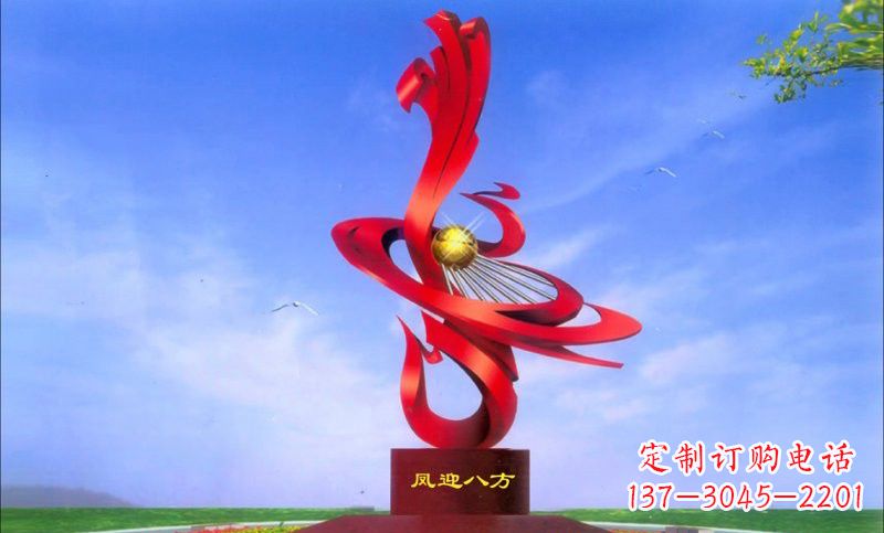张家口美轮美奂的不锈钢凤凰雕塑