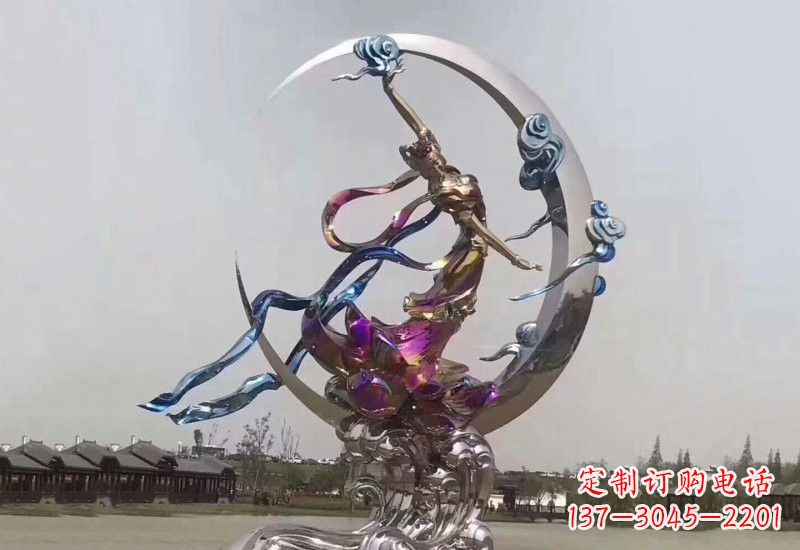 张家口不锈钢嫦娥奔月雕塑