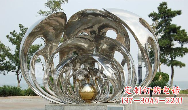 张家口不锈钢贝壳珍珠雕塑艺术的融合