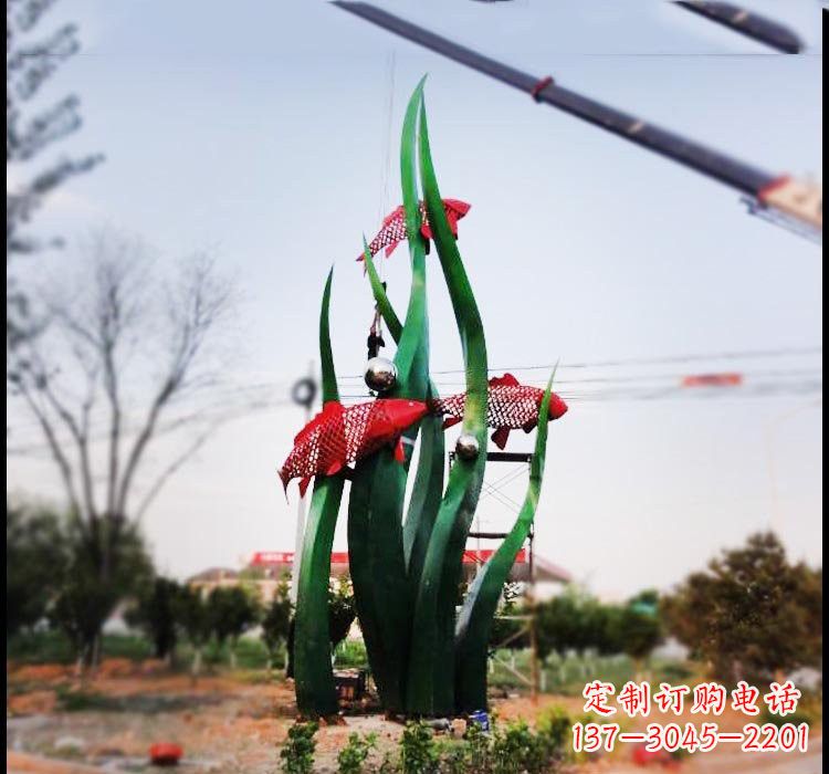张家口不锈钢鲤鱼雕塑美轮美奂的艺术之作