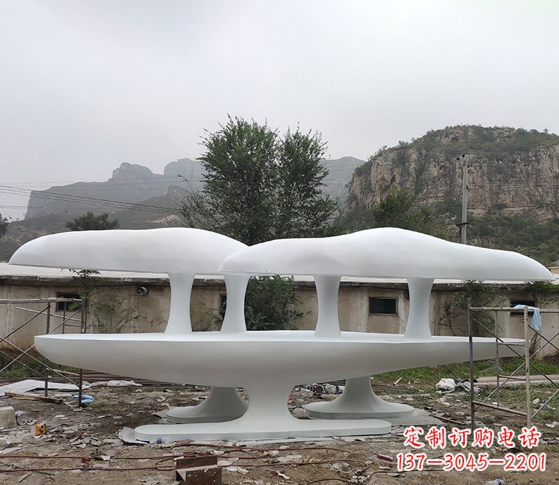 张家口不锈钢蘑菇雕塑美丽的景观装置
