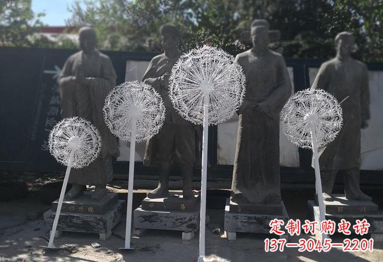 张家口不锈钢蒲公英喷泉雕塑
