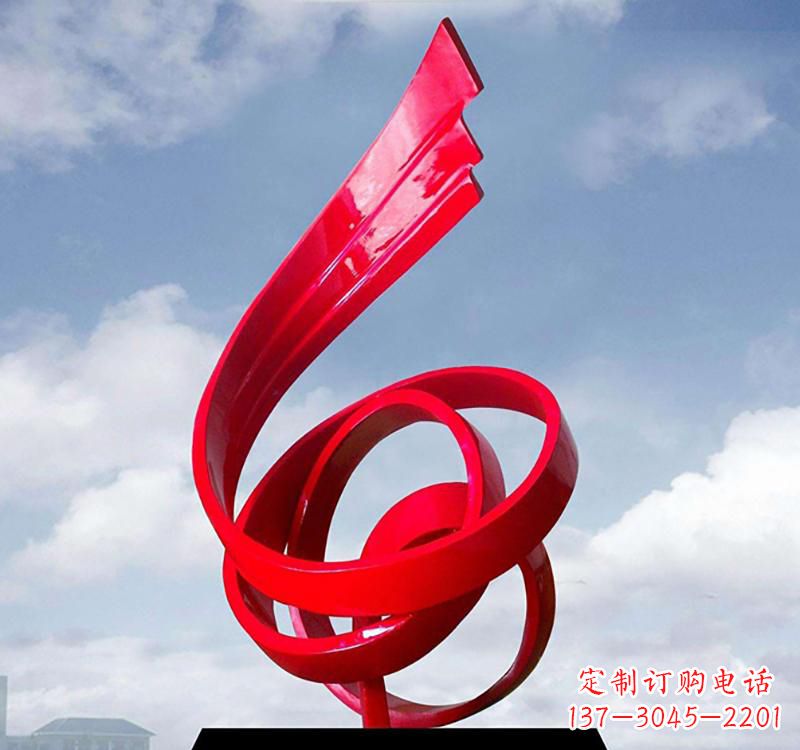 张家口美丽的飘带雕塑——城市的精灵