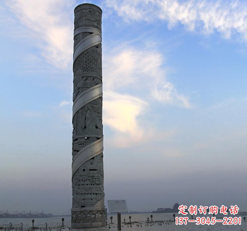 张家口龙柱雕塑——精美的景观装置
