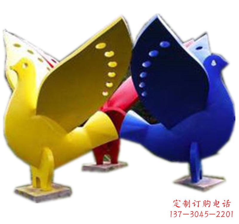 张家口不锈钢制作的和平鸽雕塑